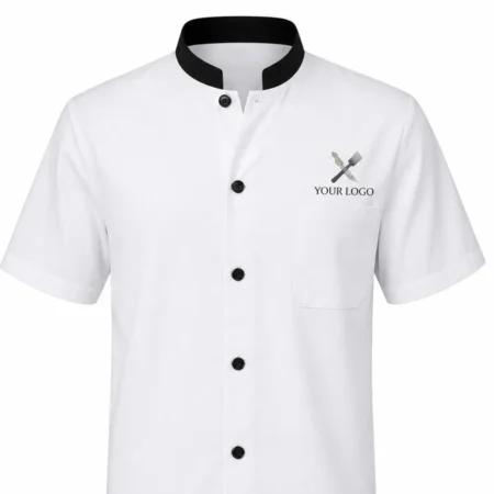 Round Neck Black Chef T-Shirt – Professional Kitchen Uniform