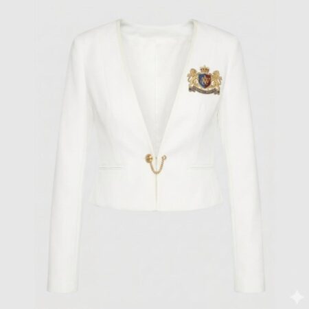 Luxe White Corporate Blazer for Women