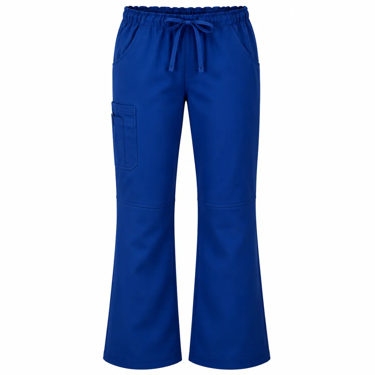 Cargo Pockets Drawstring Scrub Pants Royal Blue