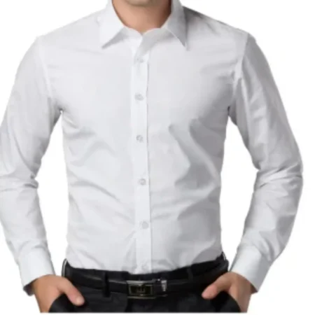 Classic White Embroidered Office Shirt