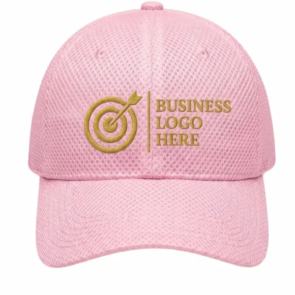 Custom logo Airy Mesh Baseball Cap pink