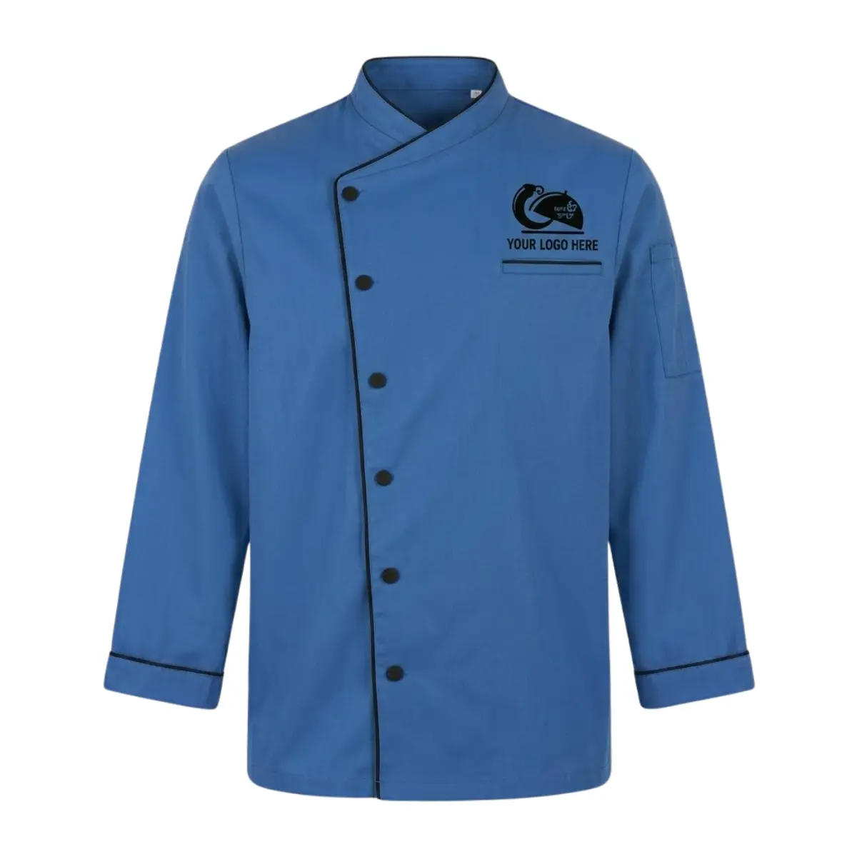 Dual Tone Executive Chef Coat Blue