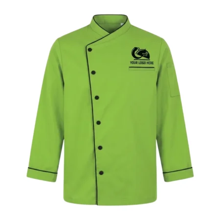 EliteFold Designer Chef Coat – Apple Green