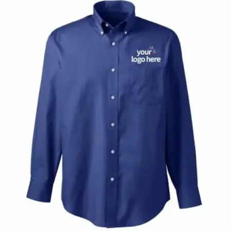 Embroidered Office Wear Shirt – Navy Blue