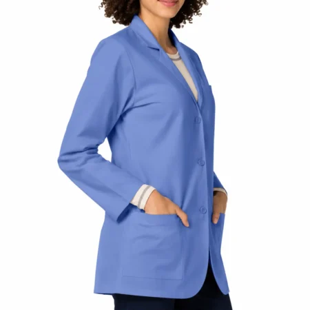 Executive Women's Lab Coat Blue - Profesional Fit