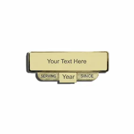 Gold Finish Engraved Name Plate Badge