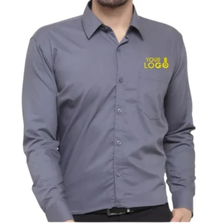 Luxe Dark Grey Personalized Workwear Shirt