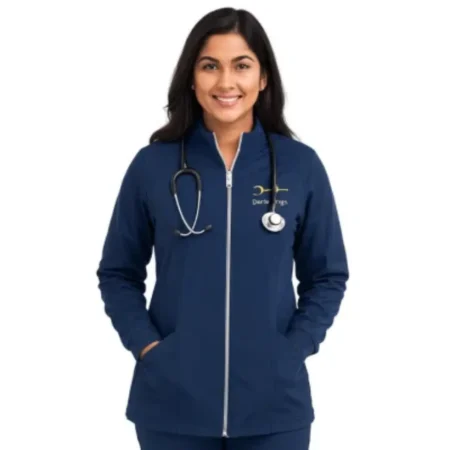 Mandarin Collar Winter Scrub Jacket