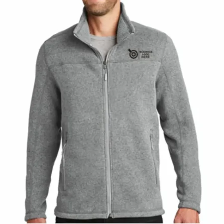 Melange Grey Full Sleeve Fleece Jacket