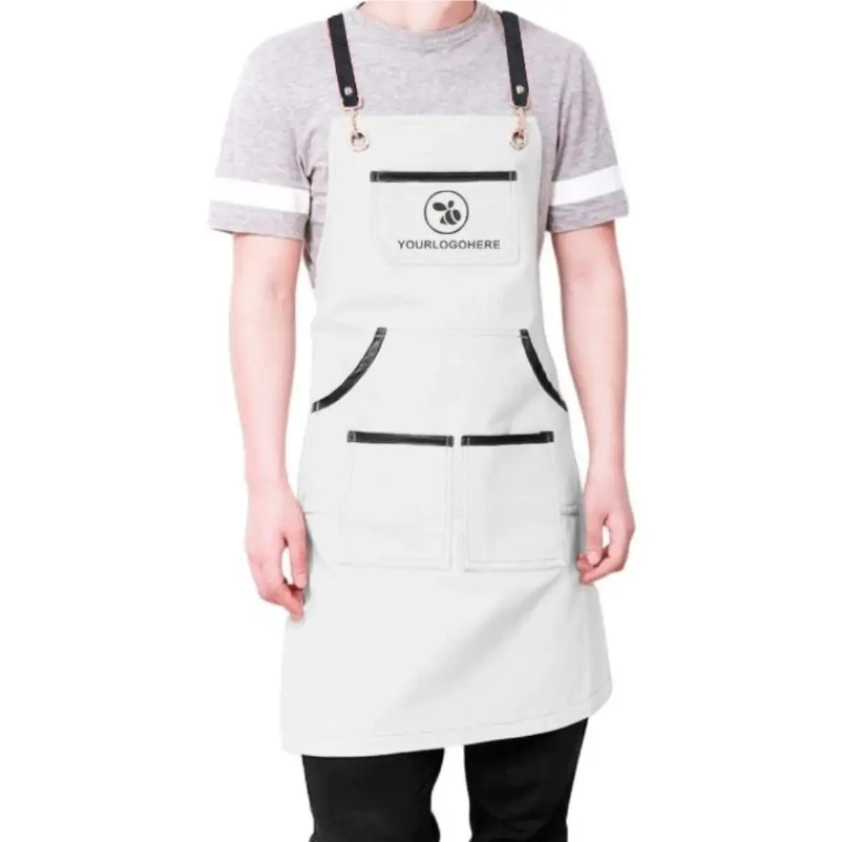 Personalized Cross-Back Apron with Logo