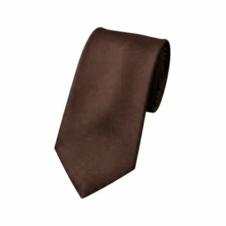 Personalized Solid Brown Formal Tie