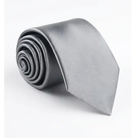 Personalized Solid Grey Formal Tie