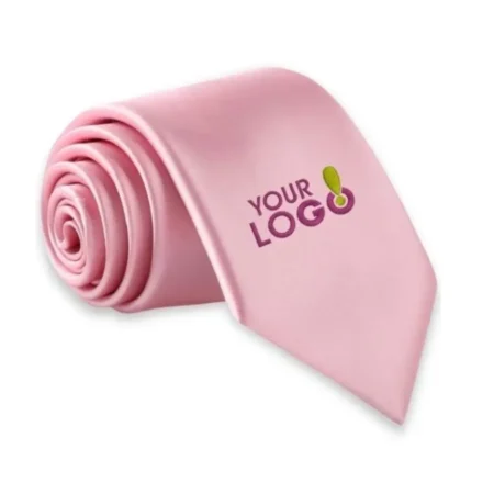 Personalized Solid Pink Formal Tie
