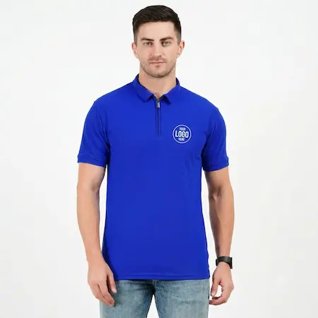 TeamWear Polo Blended T-Shirt Blue