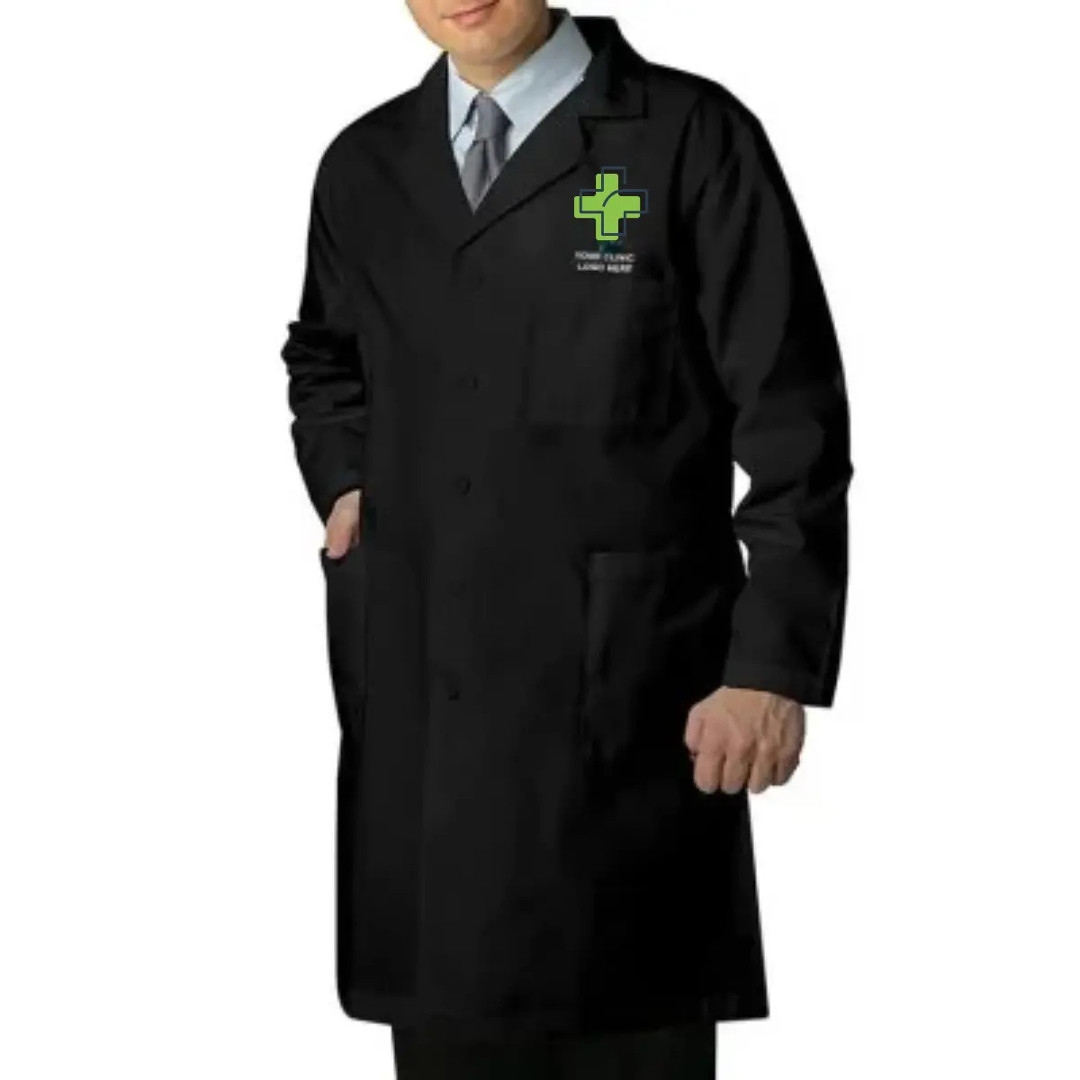 Versatile Unisex Lab Coat Black