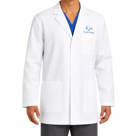 Versatile Unisex Lab Coat White