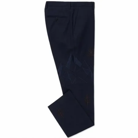 Blue Narrow-Fit Corporate Trouser