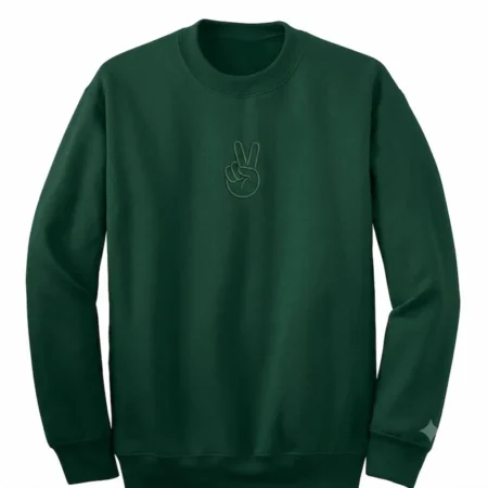 Crew Neck Forest Green Sweatshirt