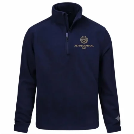 Customized Half Zipper Navy Blue Sweatshirt