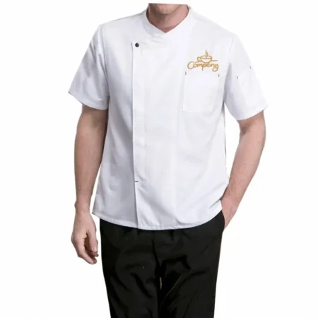 Customized Short Sleeve Chef Coat White