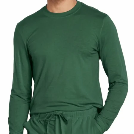 Long Sleeve Underscrub Round Neck T-Shirt Green