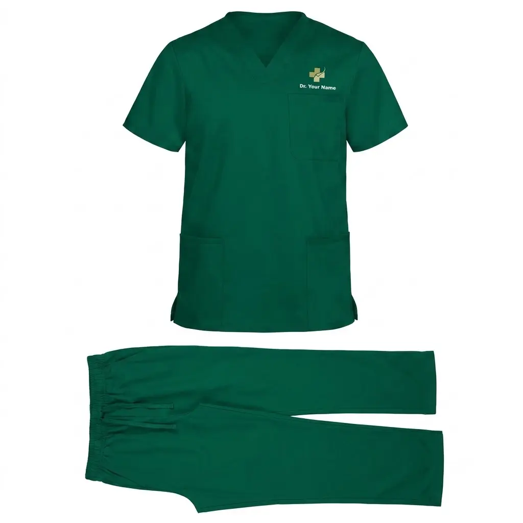 Personalized Designer Utility Three Pockets Scrub Top