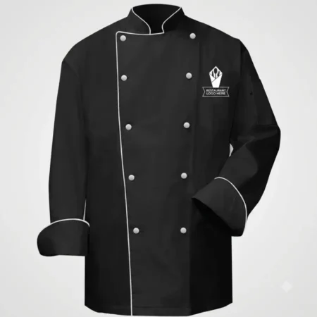 Premium Black Double-Breasted Chef Coat